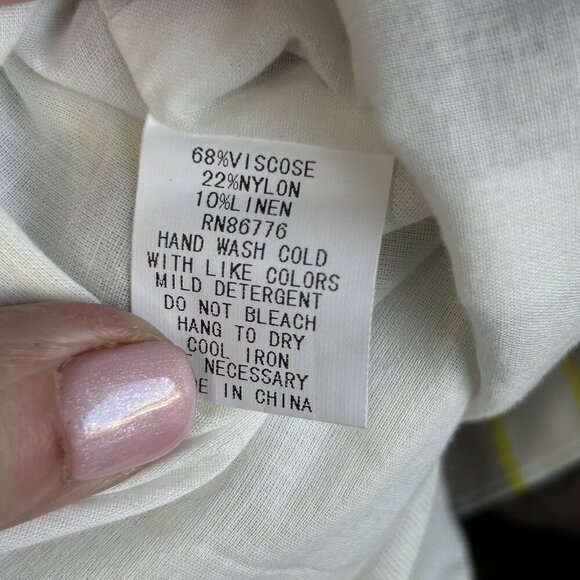 209 WST New York Striped Linen Blend Side Zip Lightweight Jacket Size 6 - Picture 5 of 9